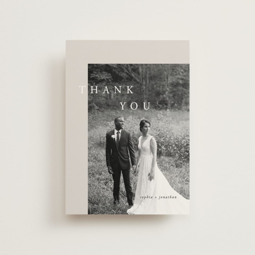 "The Minimalist" - Wedding Thank You Postcards in Air by lulu and isabelle - Front