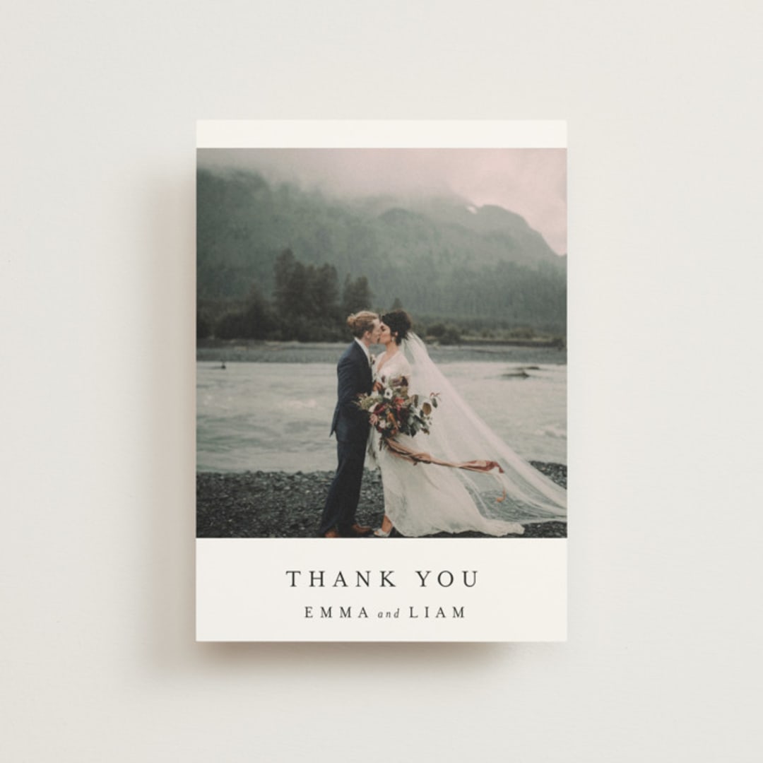 "A Thousand Years" - Wedding Thank You Postcards in Classic White by Design Lotus - Front