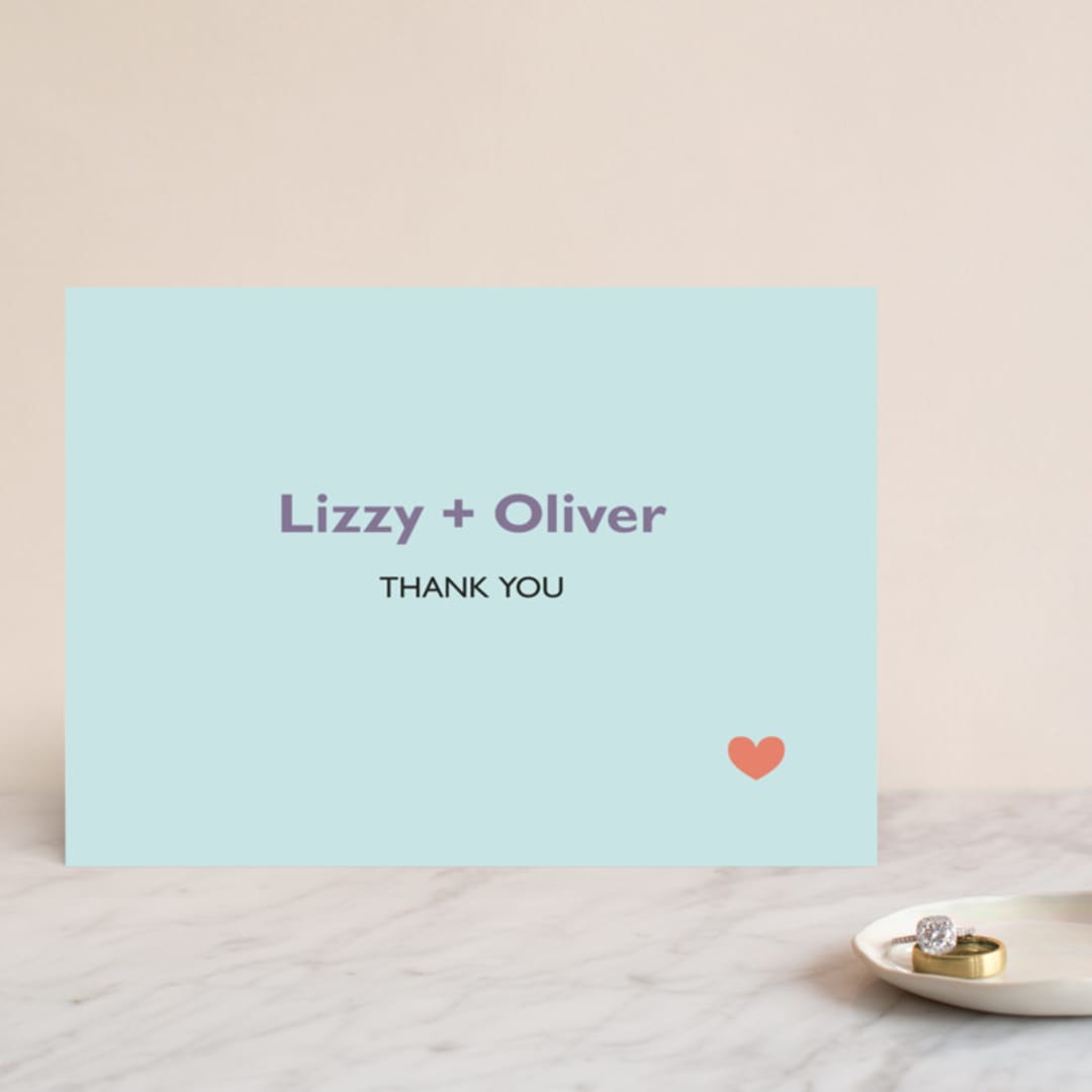"Destination" - Wedding Thank You Postcards in Lilac Haze by leslie hamer - Front