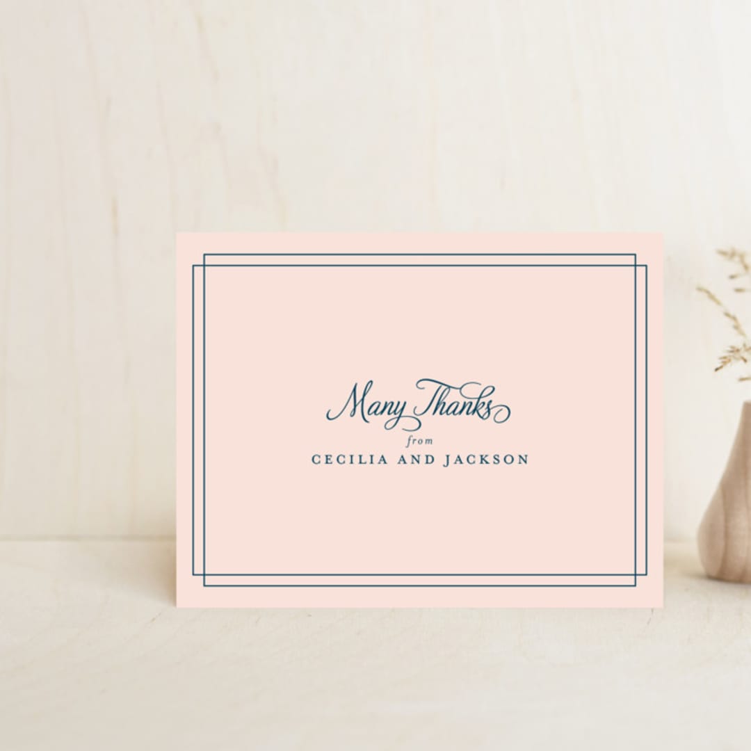 "Chic Gala" - Wedding Thank You Postcards in Cotton Candy by Kimberly FitzSimons - Front