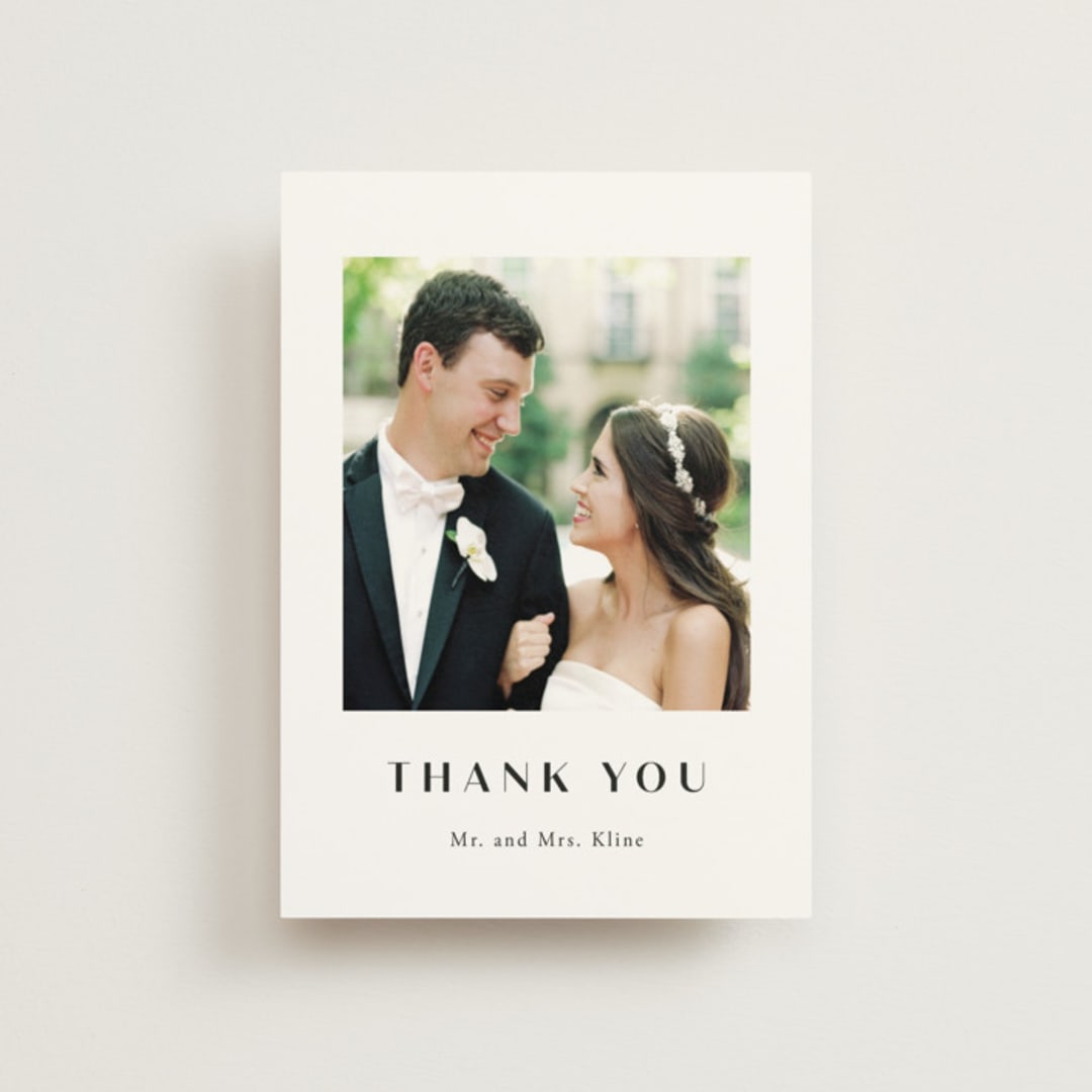 "Arguello" - Wedding Thank You Postcards in Diamond by Annie Shapiro - Front