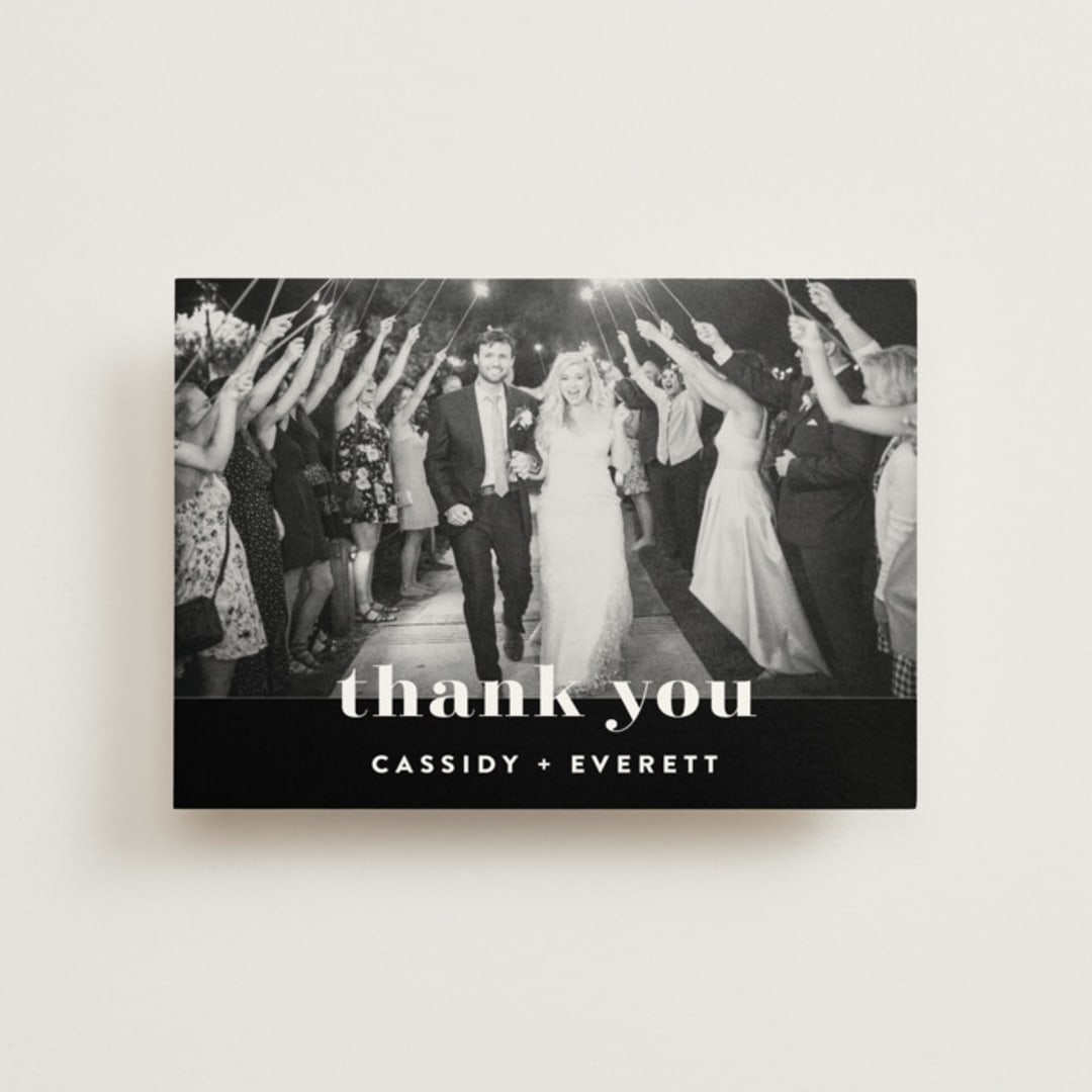 "Key Ingredients" - Wedding Thank You Postcards in Cotton by Christie Garcia - Front