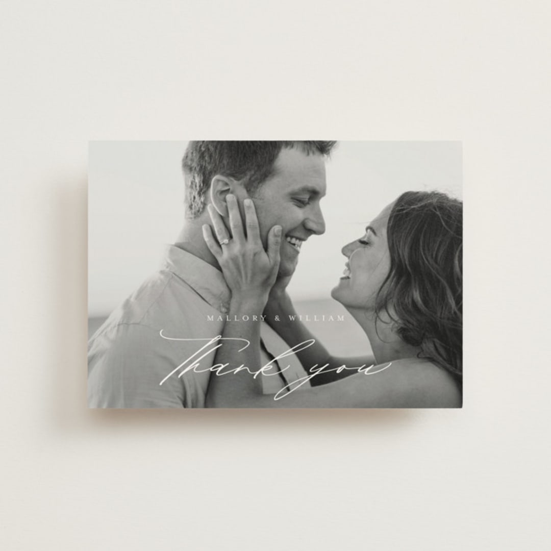 "Cielo" - Wedding Thank You Postcards in Ecru by Anna Elder - Front