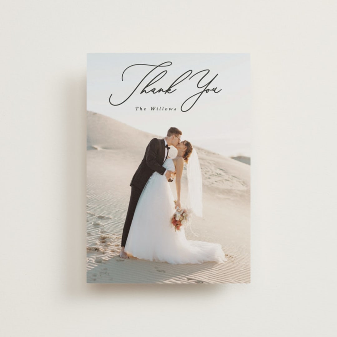 "Ocean Vibes" - Wedding Thank You Postcards in Sky by Marina Onoprienko - Front