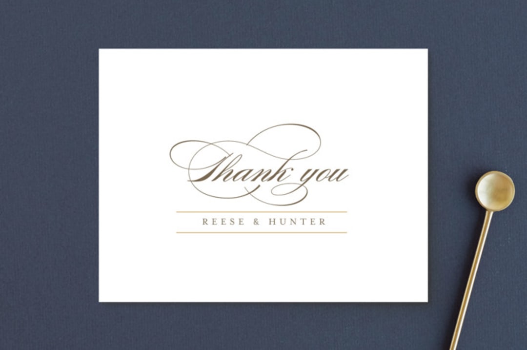 "Valencay" - Wedding Thank You Postcards in Silk by chocomocacino - Front