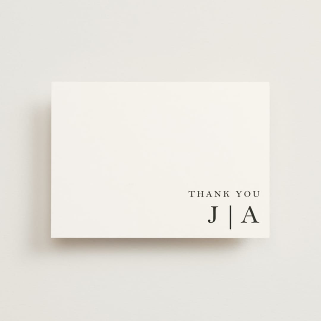 "Sophistotype" - Wedding Thank You Postcards in Sea Salt by Snow and Ivy - Front