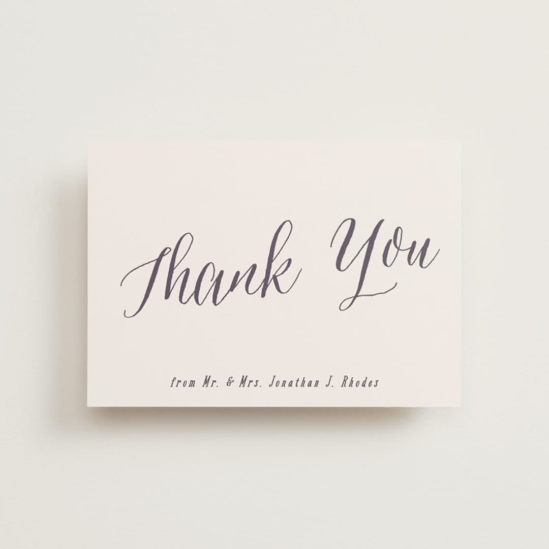 "Garden Lights" - Wedding Thank You Postcards in Plum by Hooray Creative - Front