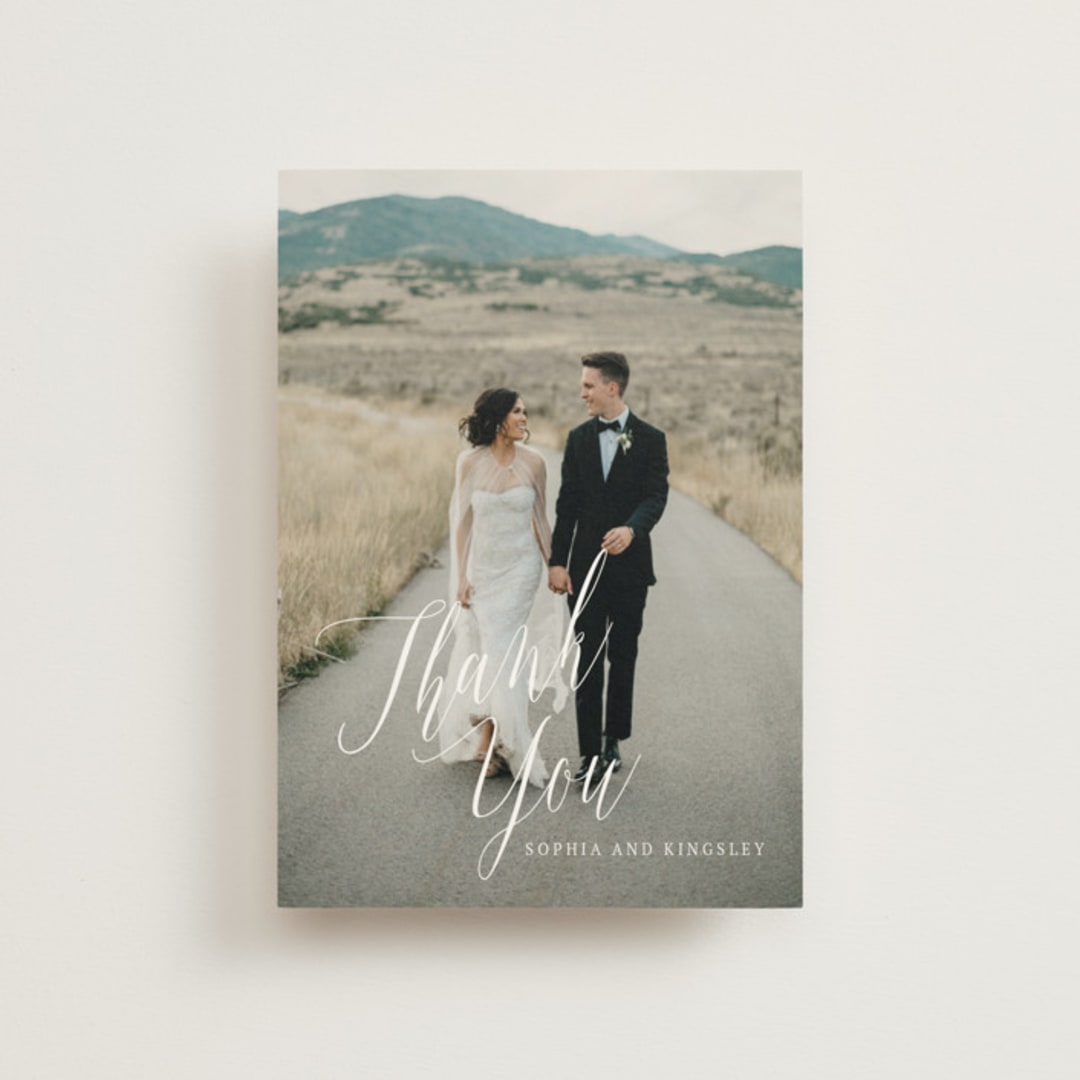 "Nothing Compares To You" - Wedding Thank You Postcards in Cream by Design Lotus - Front