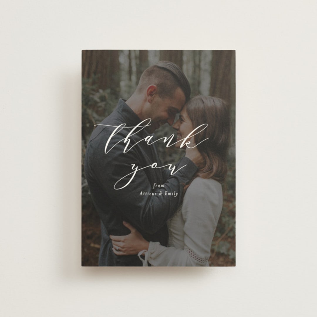 "Picture Perfect" - Wedding Thank You Postcards in Diamond by Amy Payne - Front