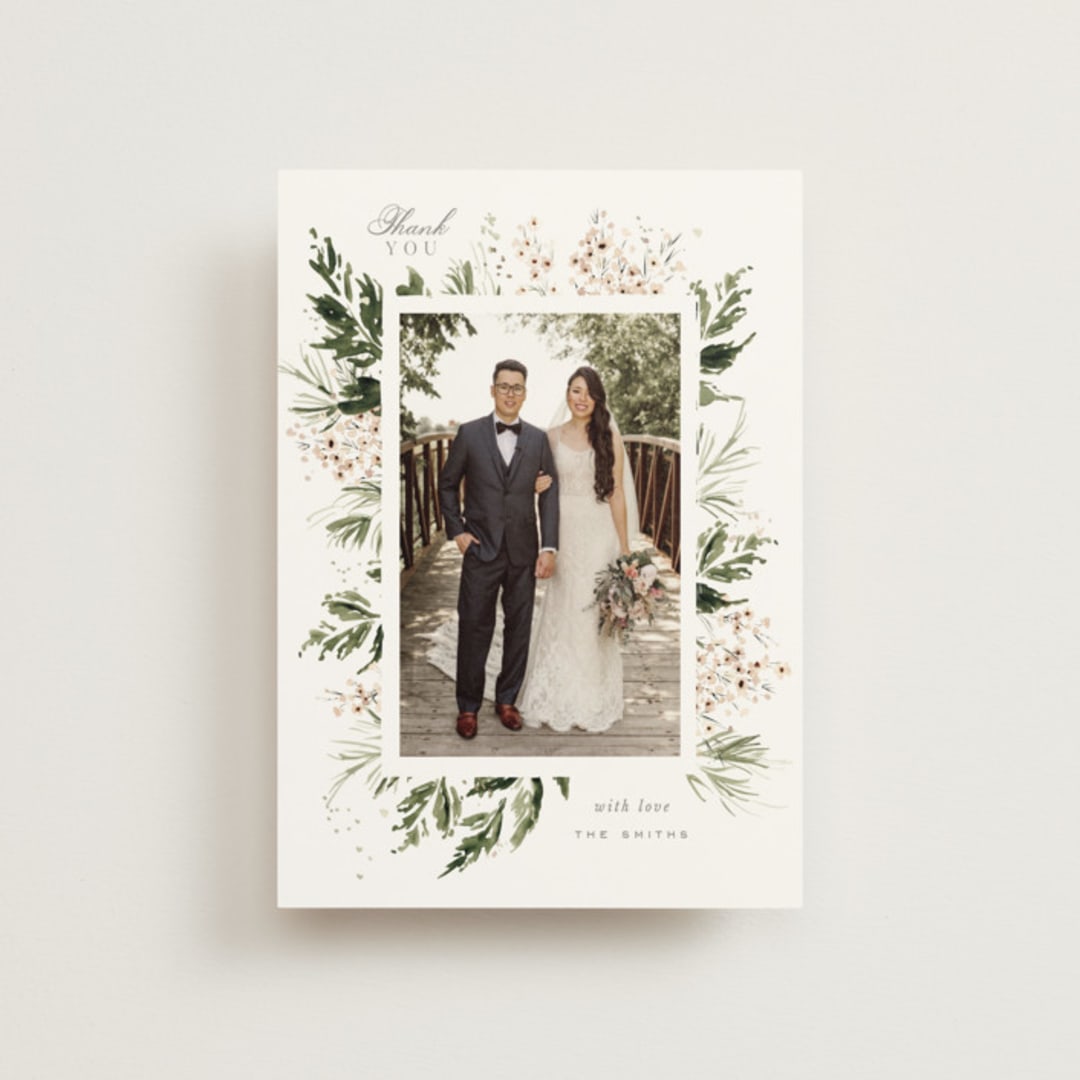 "Grace" - Wedding Thank You Postcards in Porcelain by Leah Bisch - Front