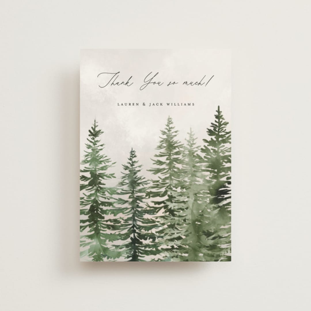"montagna" - Wedding Thank You Postcards in Forest by Petra Kern - Front