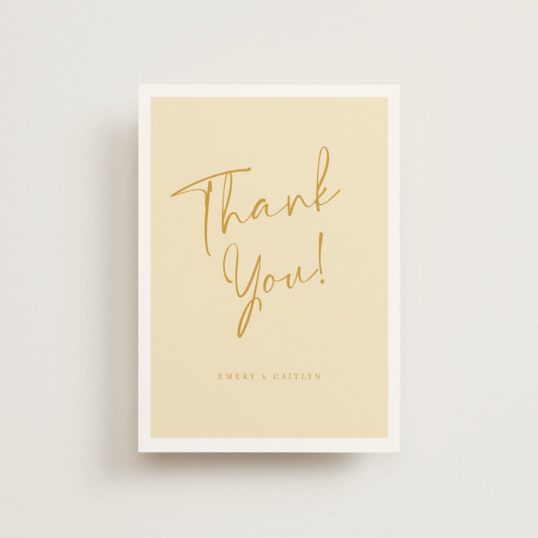 "Ink scribble" - Wedding Thank You Postcards in Honey by Adelyn T. - Front