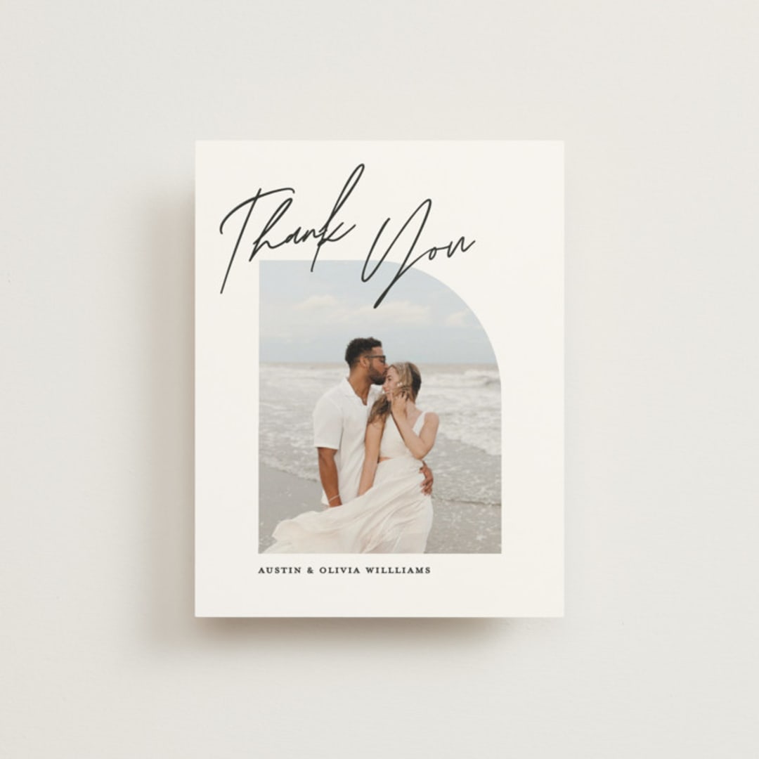 "Merge" - Wedding Thank You Postcards in Cloud by Pixel and Hank - Front