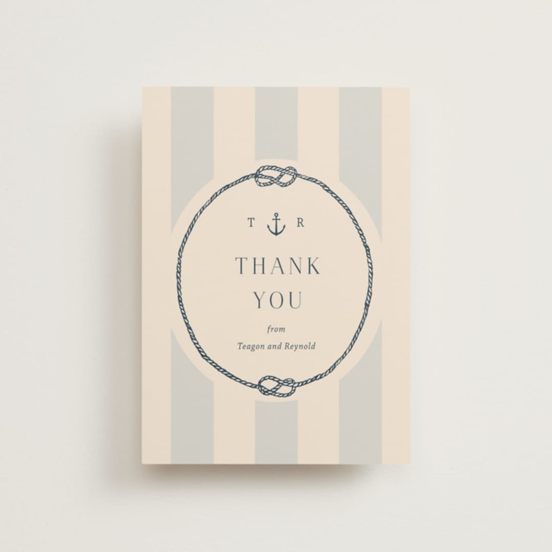 "nautical nuptials" - Wedding Thank You Postcards in Sea Breeze by Rebecca Durflinger - Front
