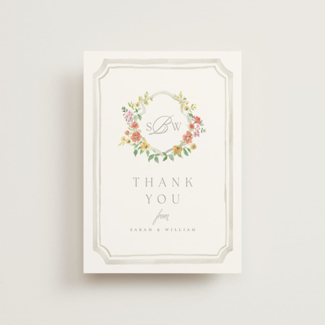 "Chelsea" - Wedding Thank You Postcards in Hibiscus by Everett Paper Goods - Front