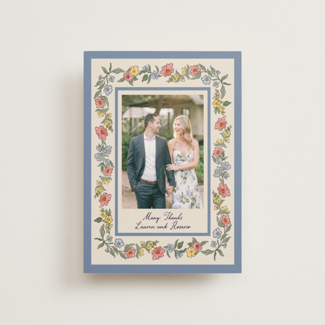 "A wedding in Low Country" - Wedding Thank You Postcards in Cornflower by Chris Griffith - Front