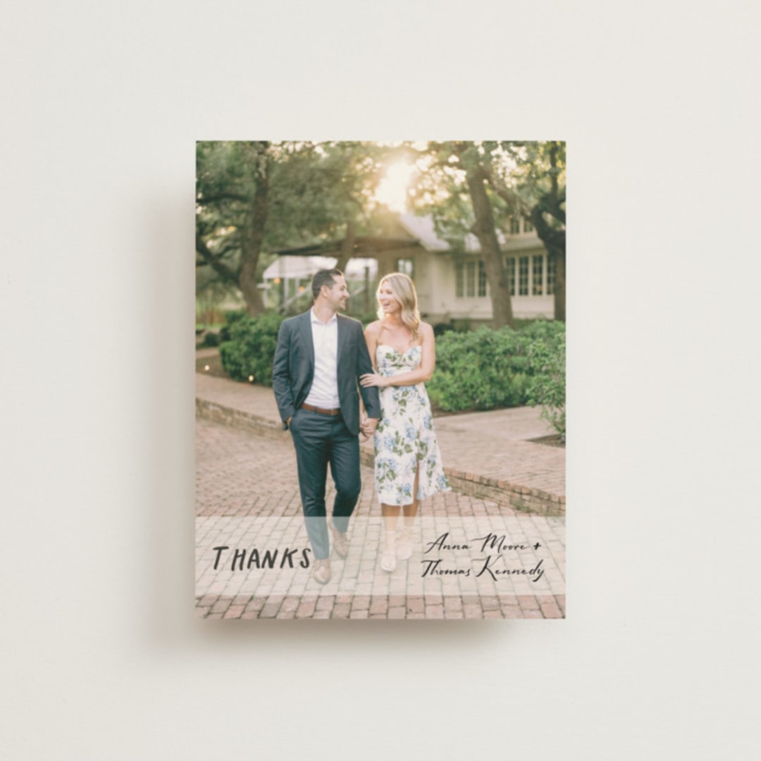 "Southern Soul" - Wedding Thank You Postcards in Cloudy by Sherley Ferreira - Front