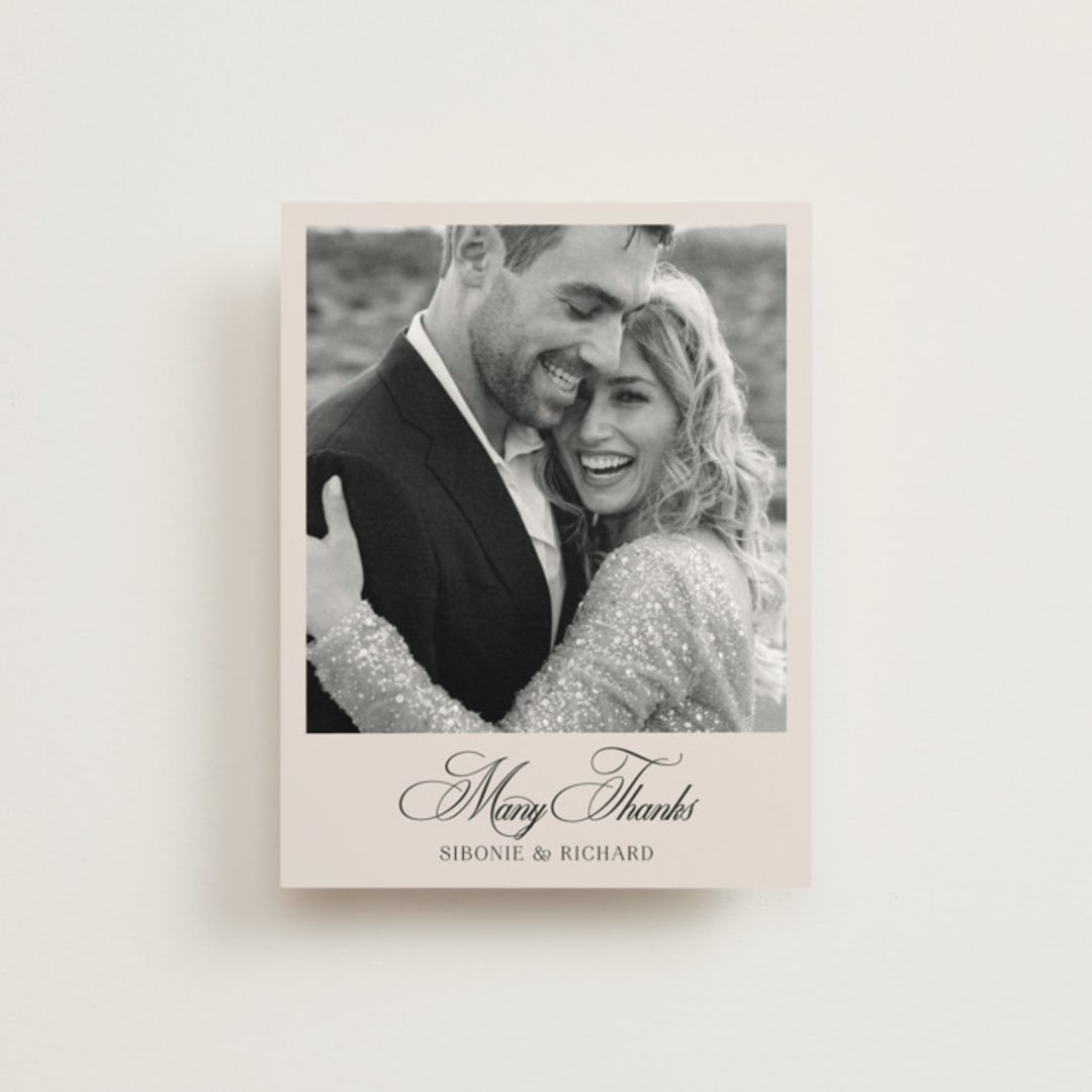 "Sibonie" - Wedding Thank You Postcards in Ivory by Melanie Kosuge - Front