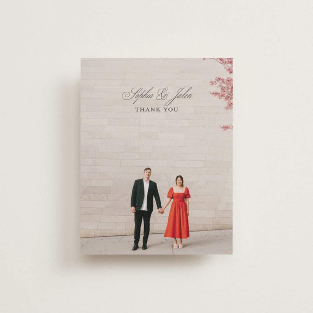 "From This Moment On" - Wedding Thank You Postcards in Classique by Design Lotus - Front