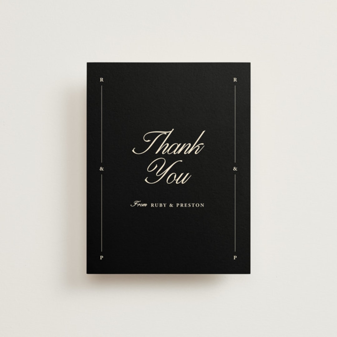"Elegant and Formal" - Wedding Thank You Postcards in Sunshine by Jen Ramsey - Front