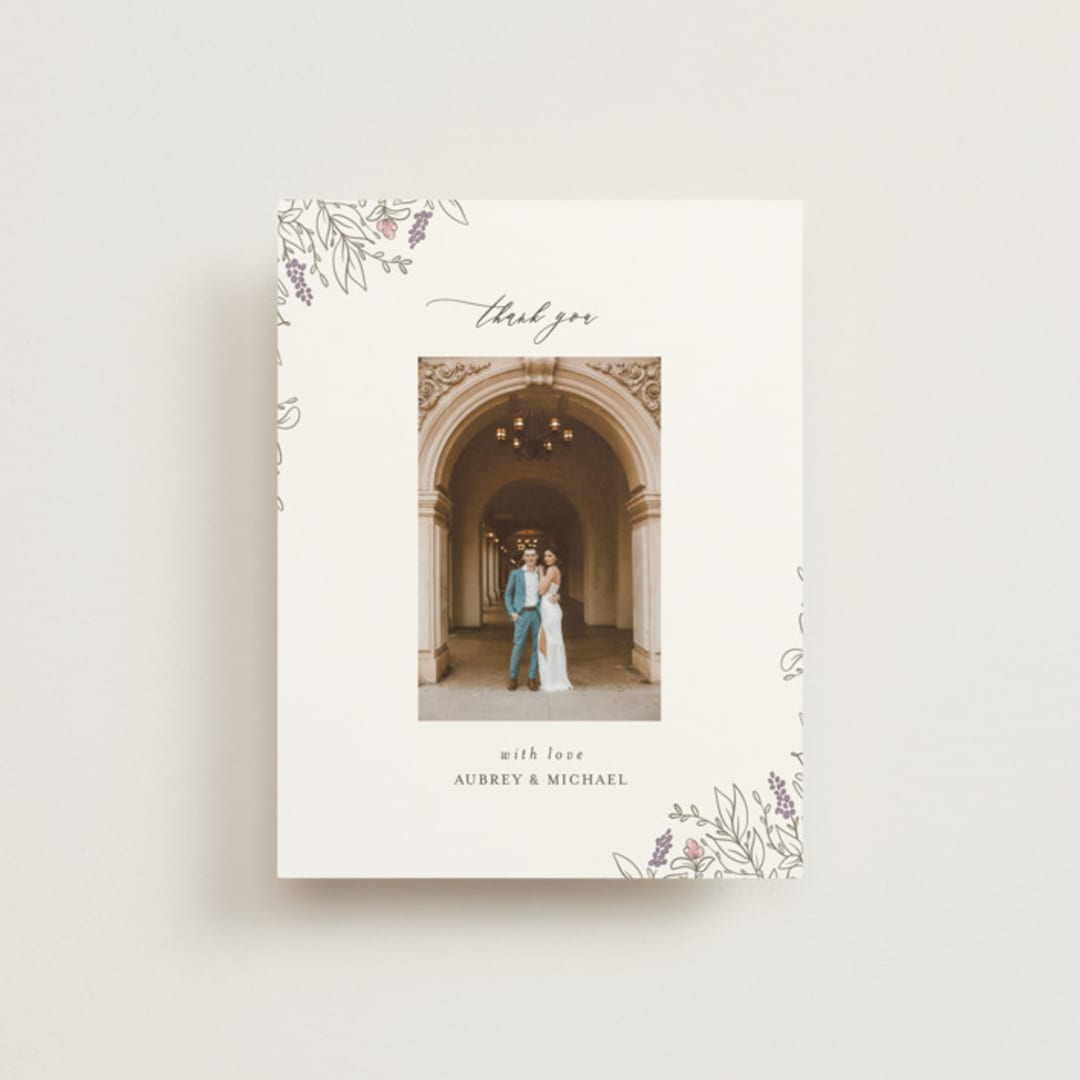 "Cottonwood" - Wedding Thank You Postcards in Ravello by Anne Ciotola - Front