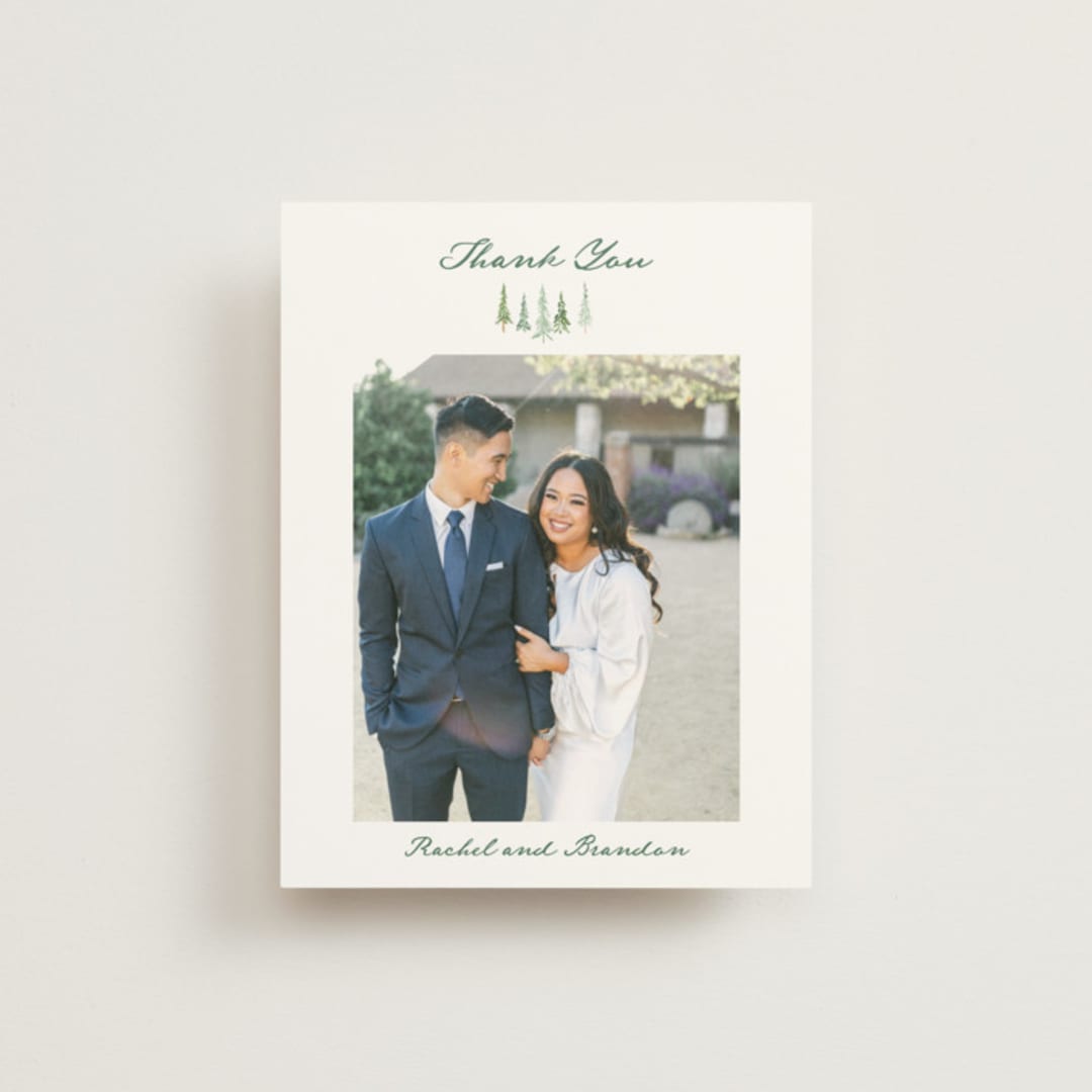 "Plain Air" - Wedding Thank You Postcards in Meadow by Petra Kern - Front
