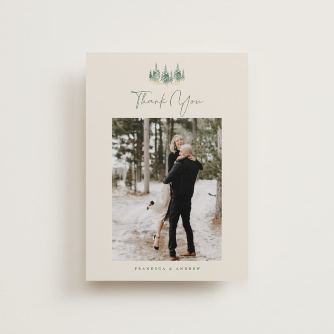 "Miniature Mountainscape" - Wedding Thank You Postcards in Summer by Petra Kern - Front