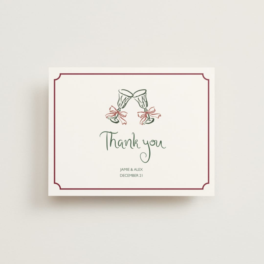 "Holidays ink doodles" - Wedding Thank You Postcards in Enchanted Holiday by Cass Loh - Front