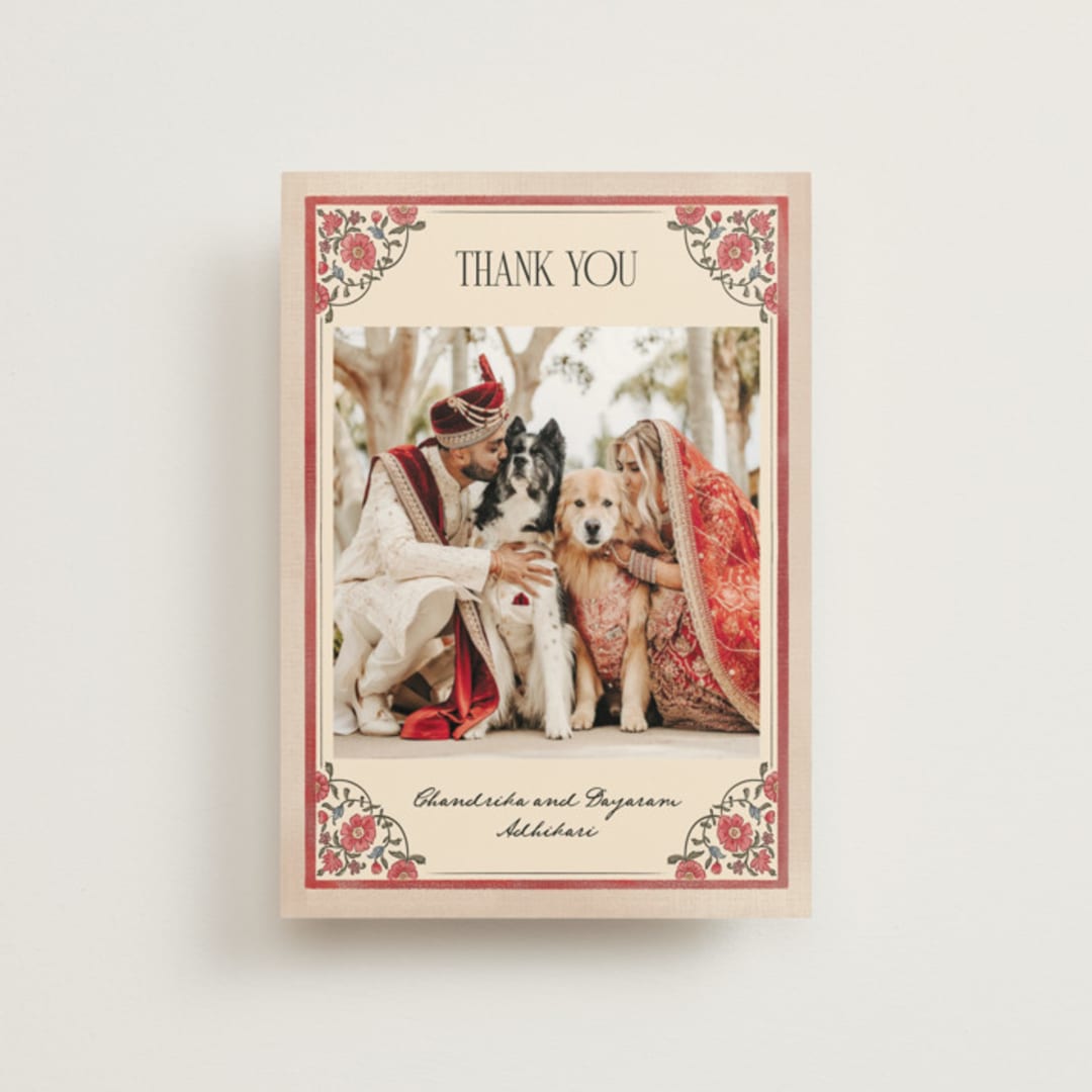 "Tapestry" - Wedding Thank You Postcards in Almond by Jenna Holcomb - Front