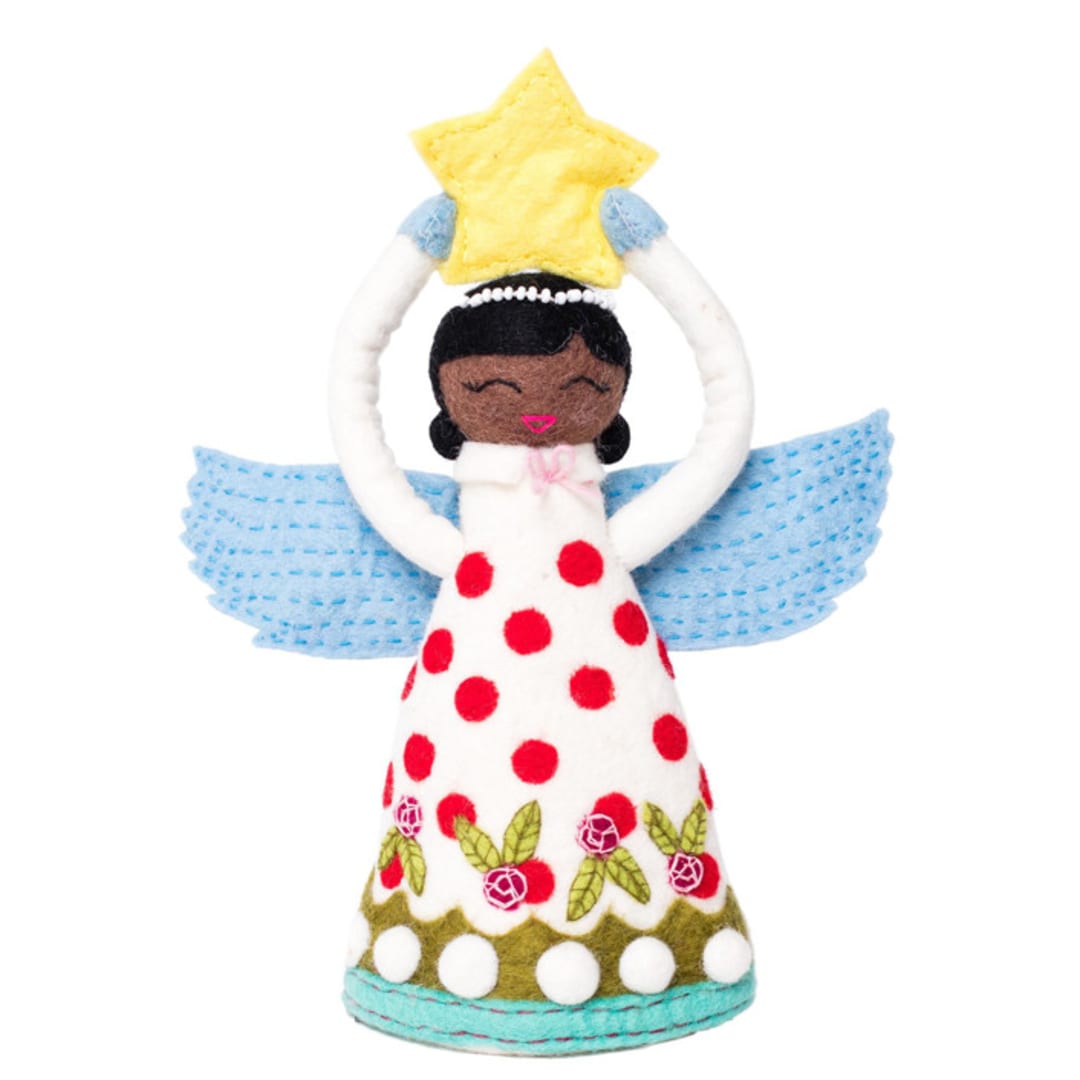 "Angel Tree Topper - Simone" - Tree Toppers in natural by French Knot