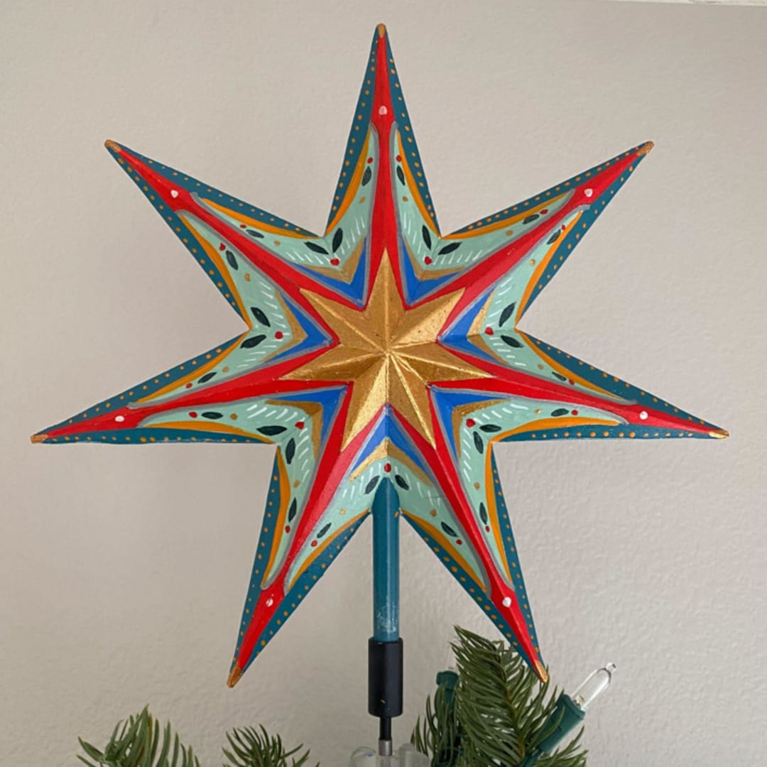 "Holly Tree Topper" - Tree Toppers in multicolorassorted-colors by Emily Morris