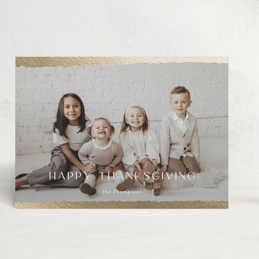 "Edged" - Thanksgiving Cards in Marshmallow by Itsy Belle Studio - Front