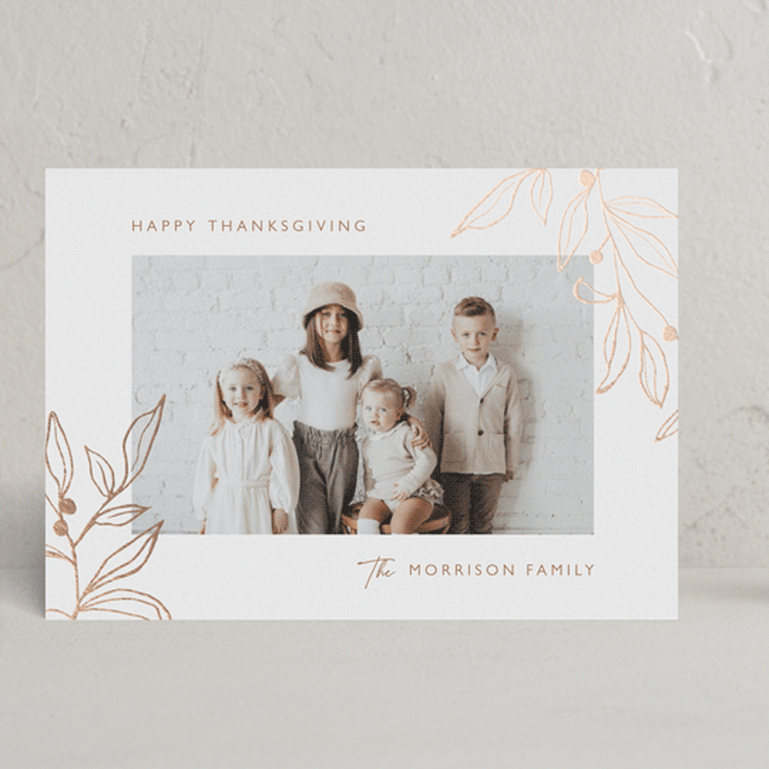 "Harvest Berries" - Thanksgiving Cards in Chocolate by Katherine Moynagh - Front