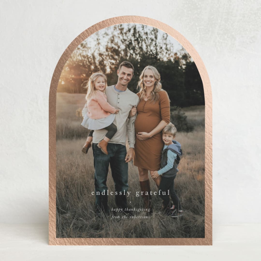 "Endlessly Grateful" - Thanksgiving Cards in Cotton by Blustery August - Front