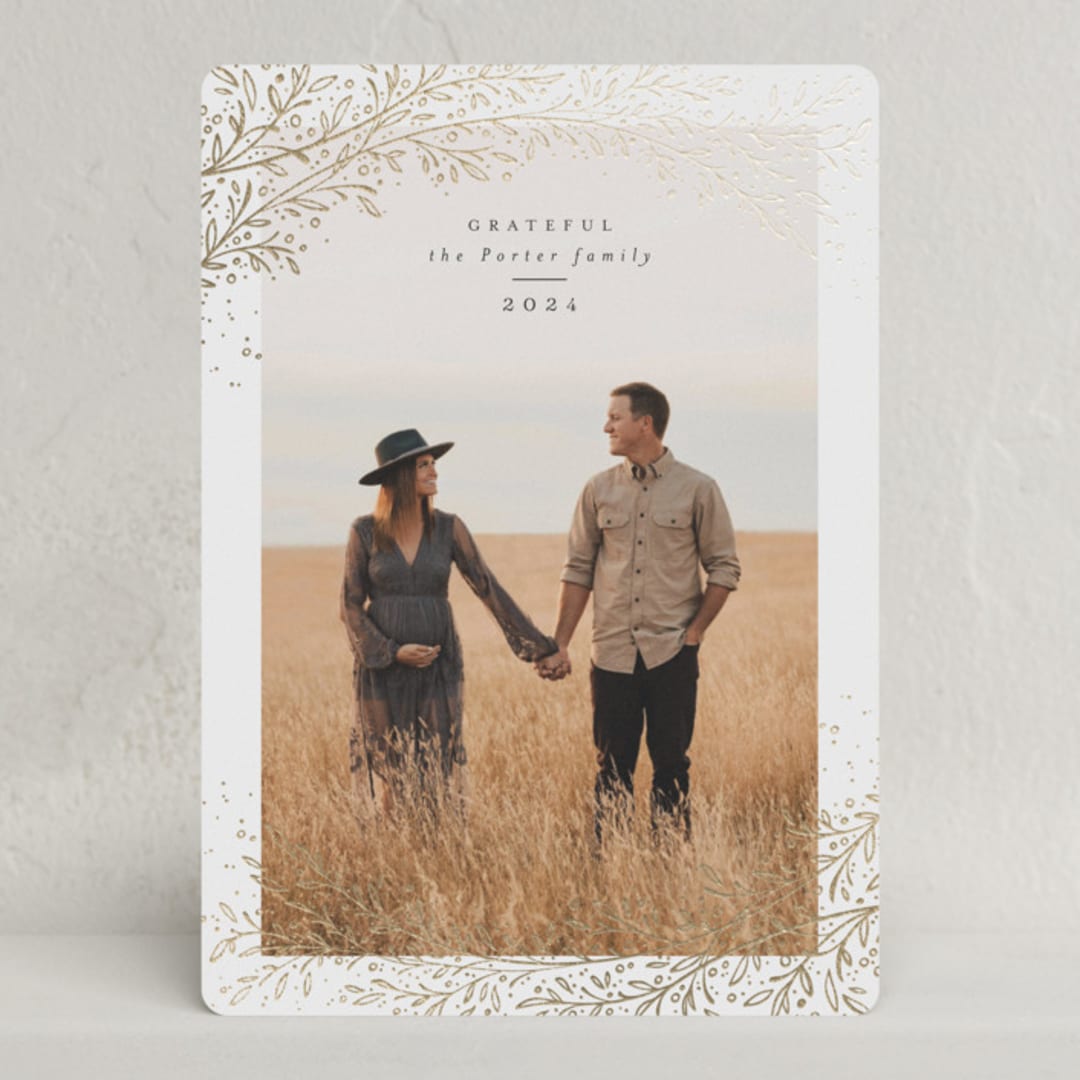 "autumn branches" - Thanksgiving Cards in Pearl by Anastasia Makarova - Front