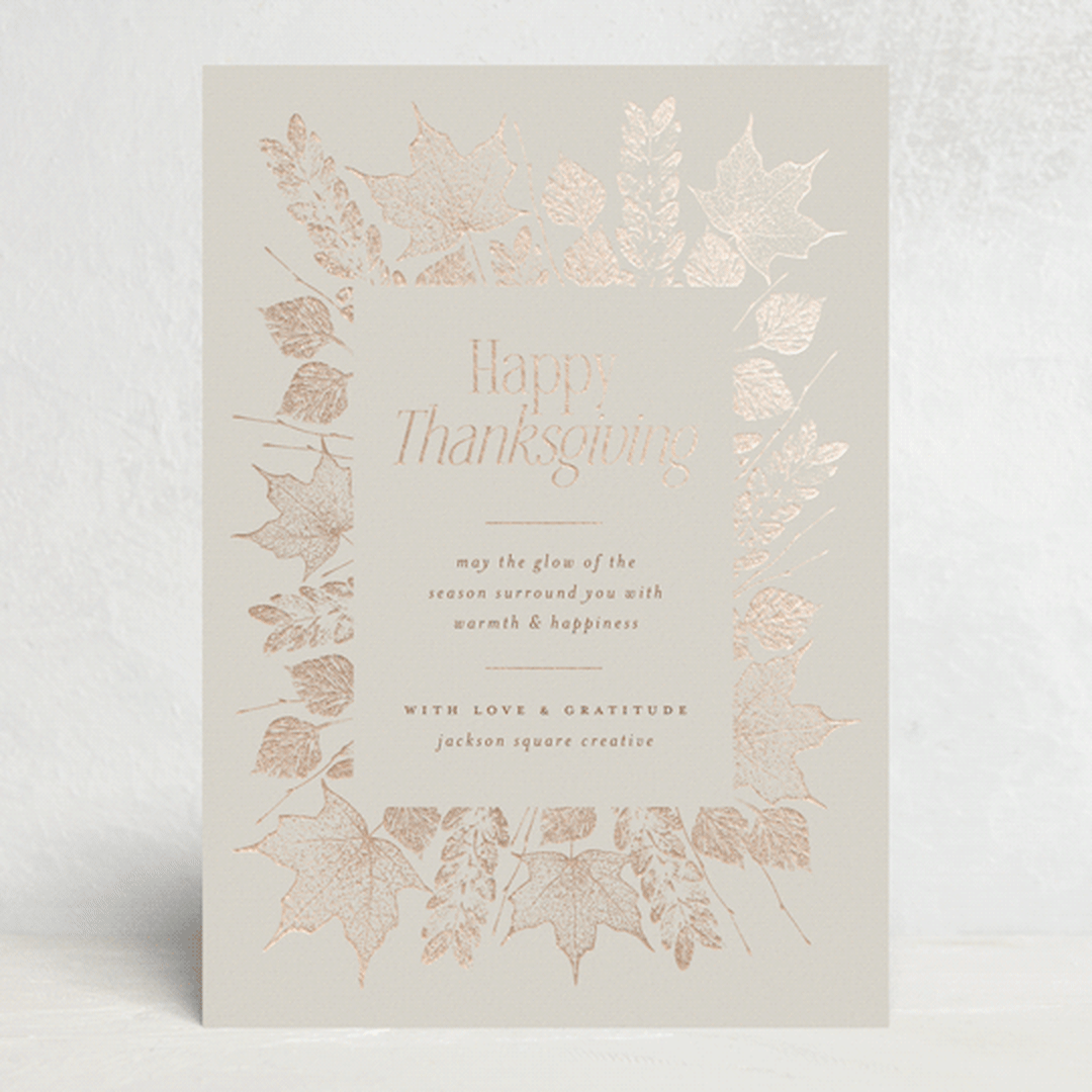 "Autumn Glow" - Thanksgiving Cards in Vanilla by Heather Schertzer - Front