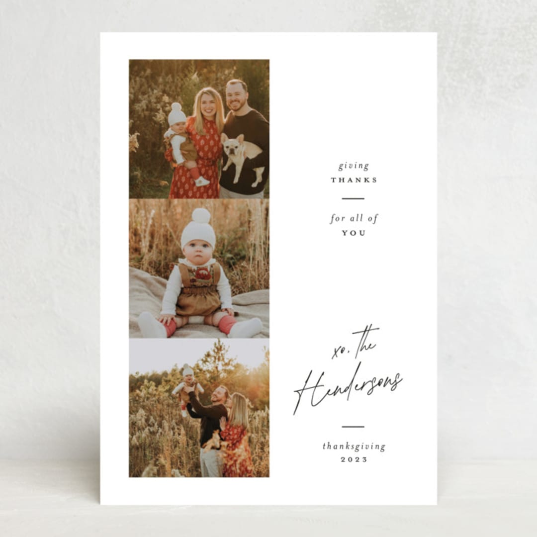 "Love Letter" - Thanksgiving Cards in Snow by Nicoletta Savod - Front
