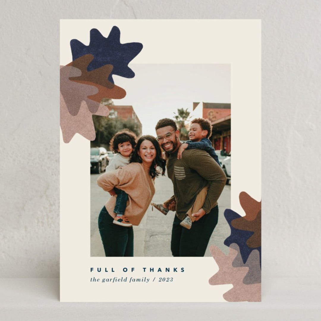 "collage foliage" - Thanksgiving Cards in Chestnut by Carrie Moradi - Front