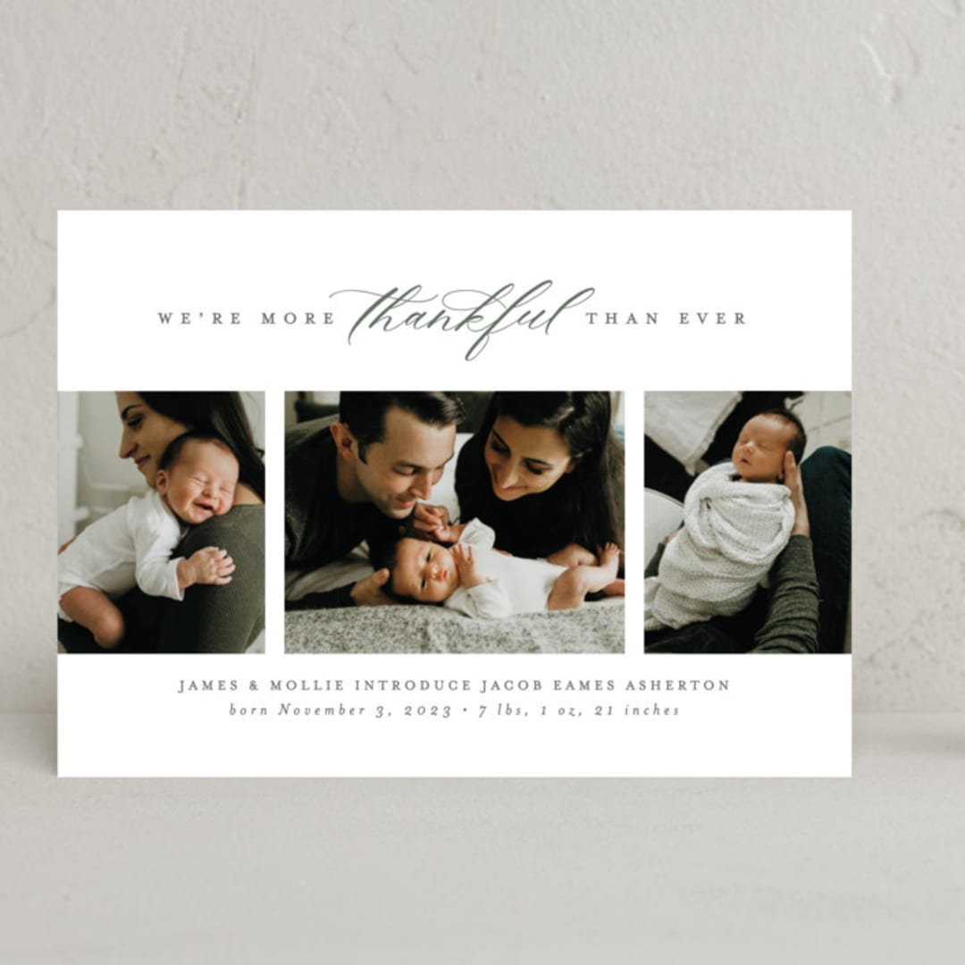"More than ever" - Thanksgiving Cards in Pine by Lea Delaveris - Front