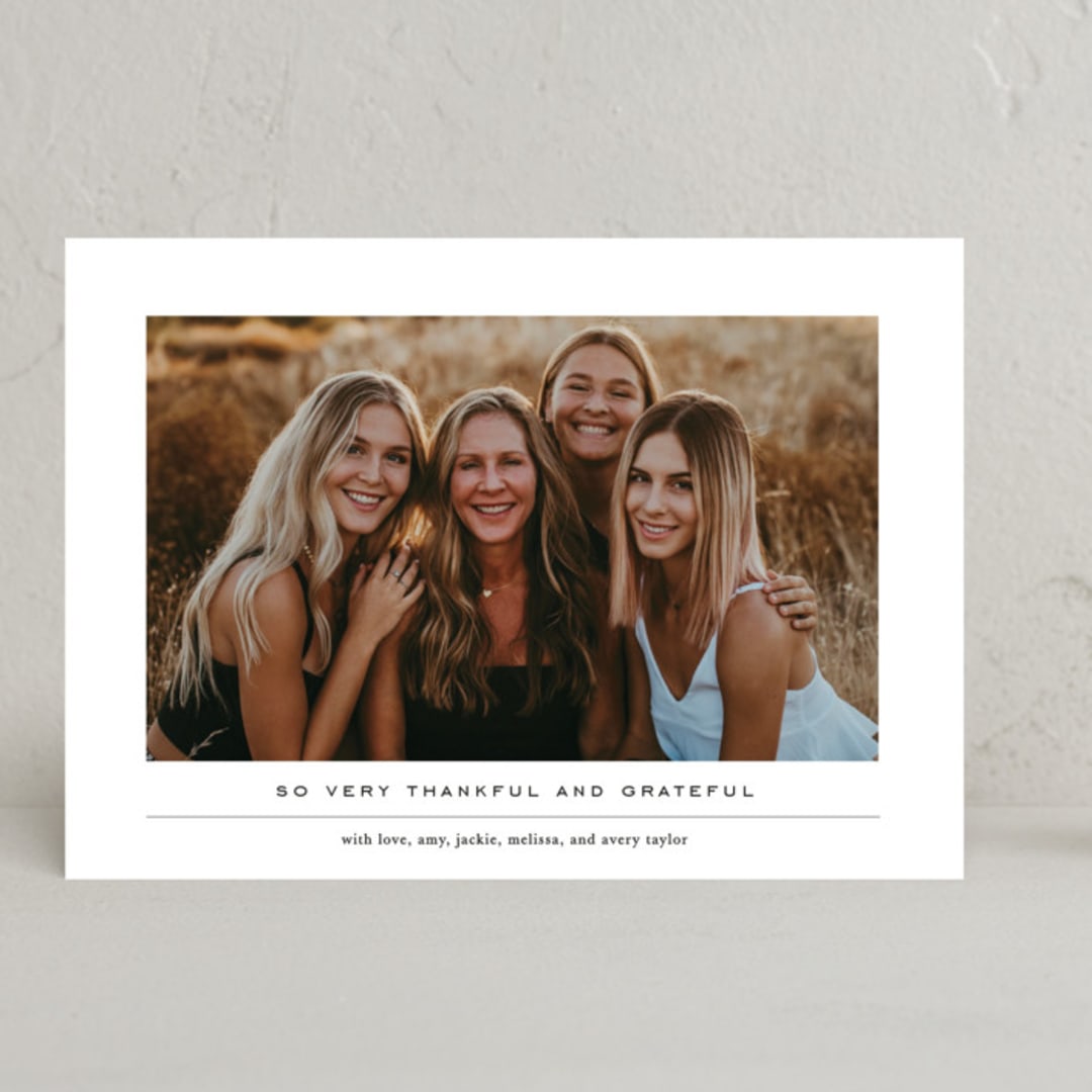 "say thanks" - Thanksgiving Cards in Ink by Jennifer Lew - Front
