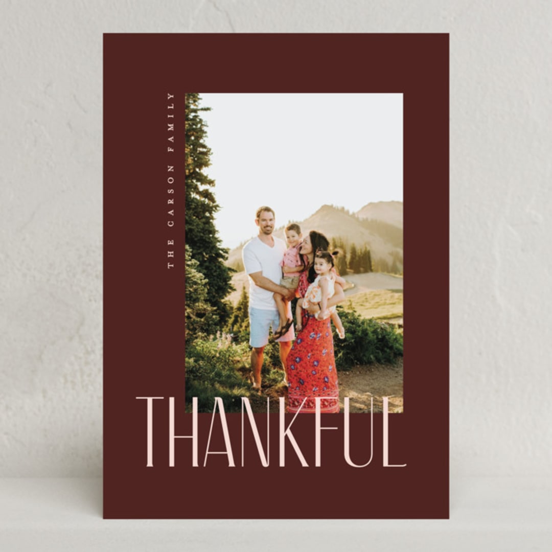 "depth" - Thanksgiving Cards in Pecan by Pixel and Hank - Front