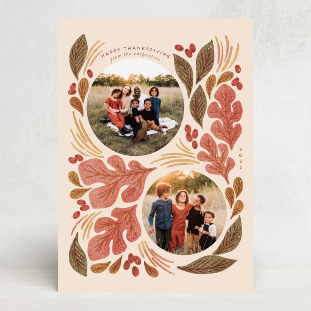 "Full Of Thanks" - Thanksgiving Cards in Almond by Heather Cairl - Front