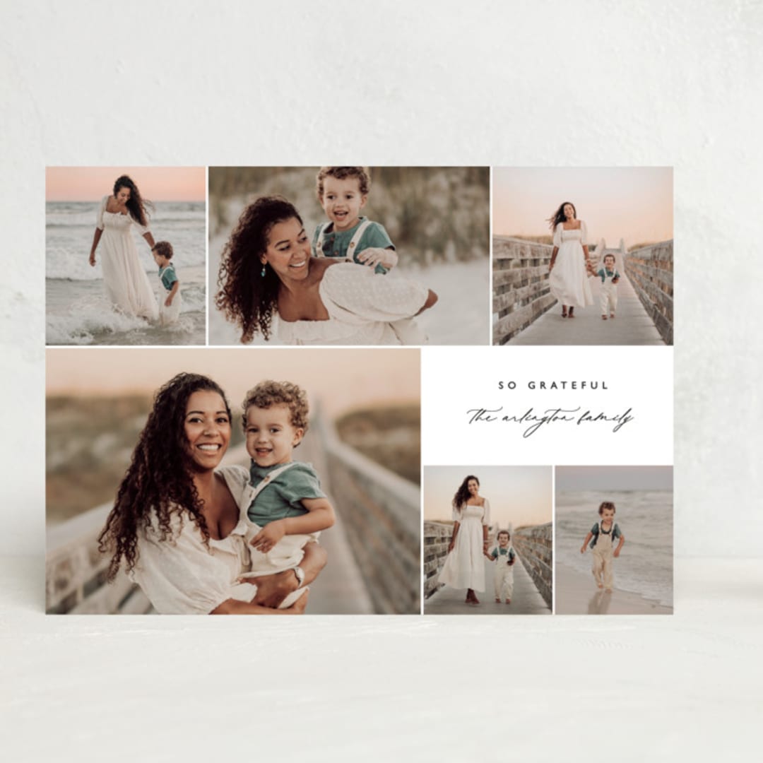 "Serene Surround" - Thanksgiving Cards in Snow by Kelly Schmidt - Front