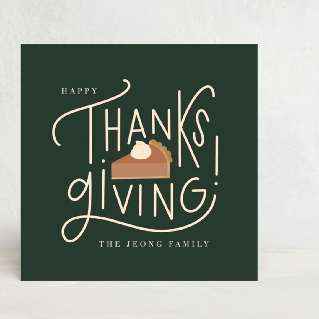 "Thankful For..." - Thanksgiving Cards in Green Bean Casserole by Lauren Jinhee - Front