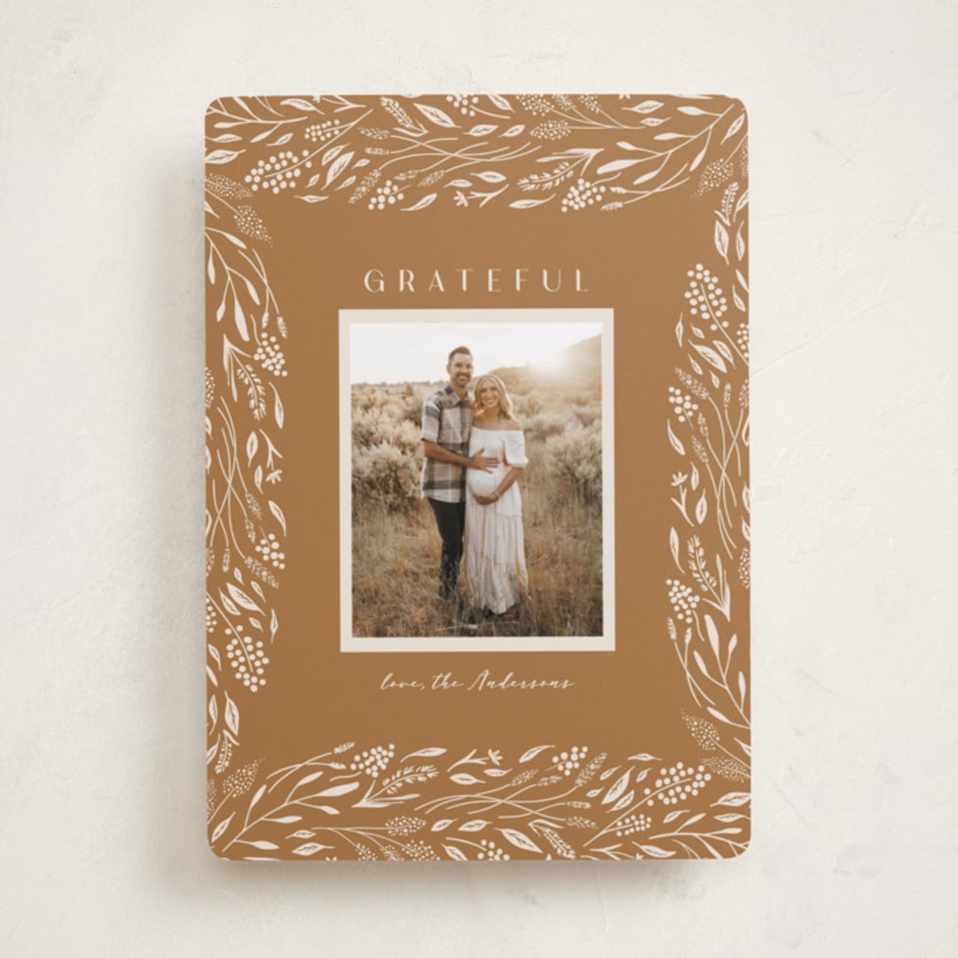 "A Season of Thanks" - Thanksgiving Cards in Acorn by Megan Alissa - Front