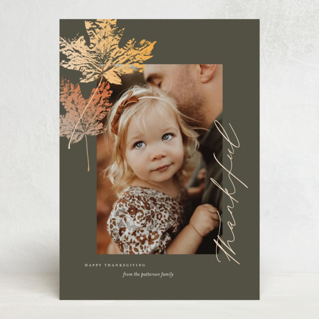 "Falling Leaves" - Thanksgiving Cards in Ponderosa by Eric Clegg - Front