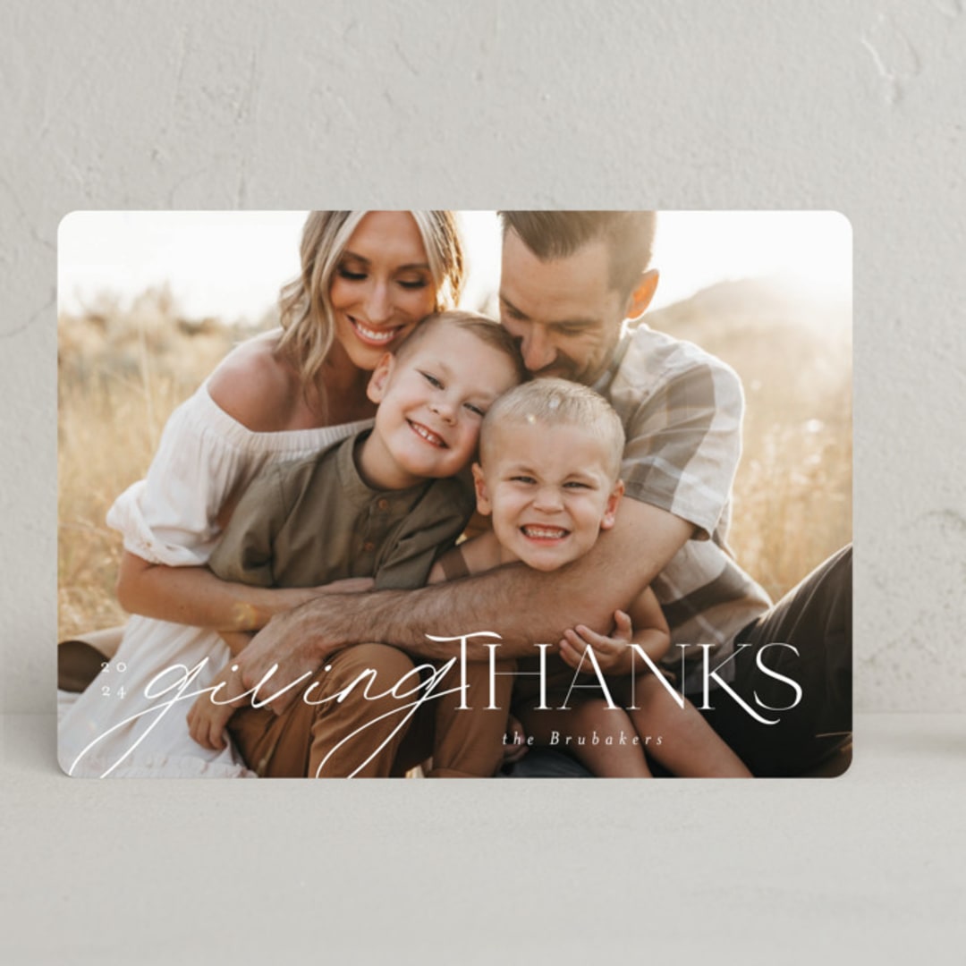"The Giving Season" - Thanksgiving Cards in Alabaster by Cindy Reynolds - Front