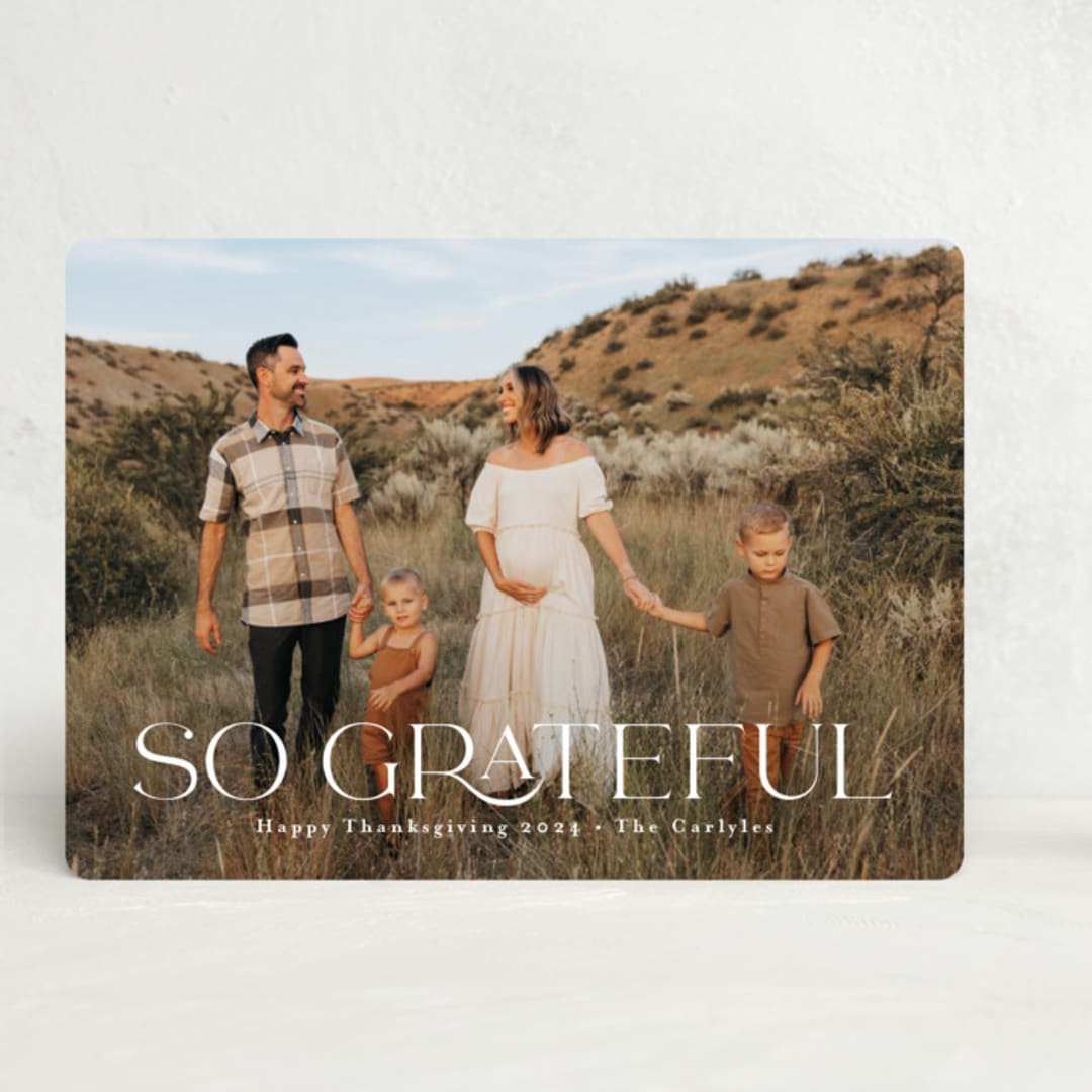 "Gracious" - Thanksgiving Cards in Salt by Mary Kay Garttmeier - Front