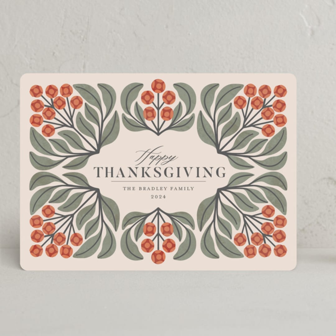 "Persimmon" - Thanksgiving Cards in Bittersweet by Meggy Masters - Front
