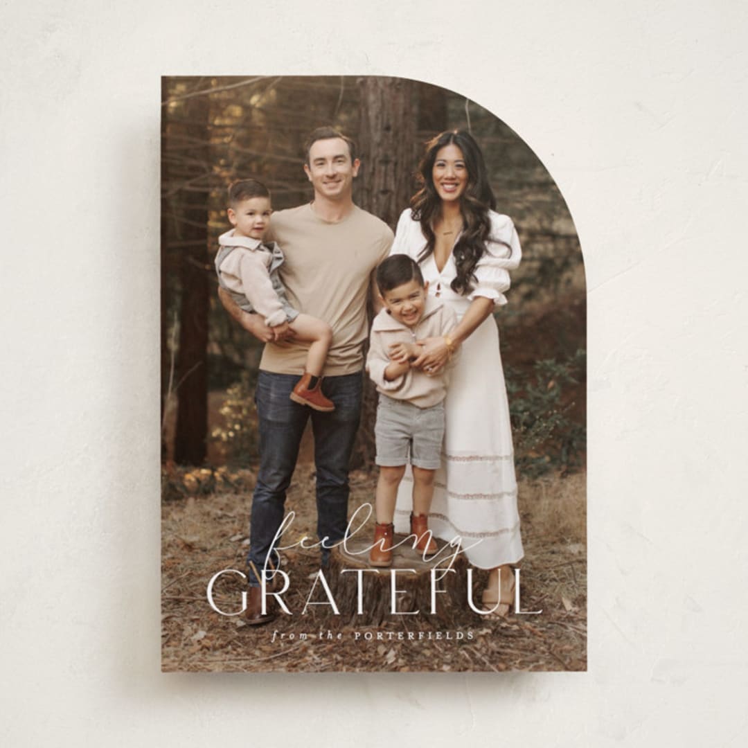 "feeling grateful" - Thanksgiving Cards in Cotton by Sara Hicks Malone - Front